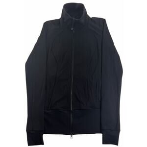 Lululemon Asana Jacket Full Zip Black Women Small Yoga Run Define Black Pullover